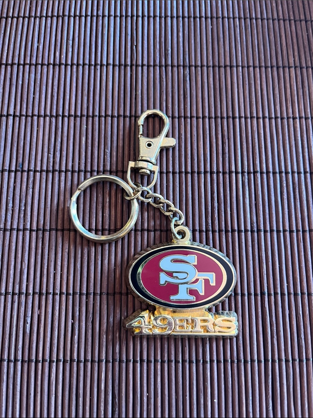 NFL San Francisco 49ers Red and Gold Logo Keychain